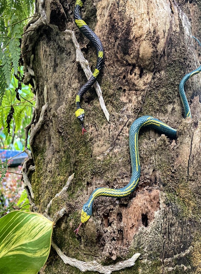 Time Roaming Rubber Snake 9.5" Fake Snake Toy 12 Pcs Realistic Snake Gag Gift Practical Joke Props Halloween Decor April Fool's Day Party Supplies - Image 4